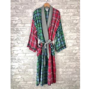 French Jenny Patchwork Plaid Flannel Robe | Large